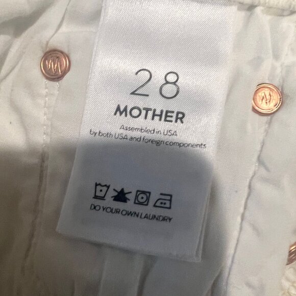 MOTHER DENIM - High Waisted Looker - Ankle Fray, Wash - Whipping the Cream 28 - Picture 5 of 6